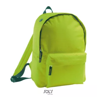   Uniszex RIDER poliészter hátizsák cipzáras zsebbel, SOL'S SO70100, Apple Green-U