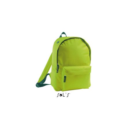 Gyerek RIDER hátizsák elől cipzáras zsebbel, SOL'S SO70101, Apple Green-U