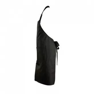   Uniszex GALA fém csattal állítható hosszú kötény zsebbel, SOL'S SO88010, Black-U
