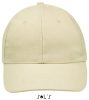 Uniszex vastag 6 paneles pamut baseball sapka, SOL'S SO88100, Beige-U