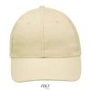 Uniszex vastag 6 paneles pamut baseball sapka, SOL'S SO88100, Beige-U