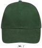 Uniszex vastag 6 paneles pamut baseball sapka, SOL'S SO88100, Bottle Green-U