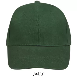   Uniszex vastag 6 paneles pamut baseball sapka, SOL'S SO88100, Bottle Green-U