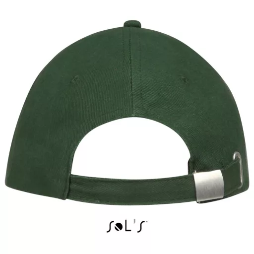 Uniszex vastag 6 paneles pamut baseball sapka, SOL'S SO88100, Bottle Green-U