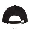 Uniszex vastag 6 paneles pamut baseball sapka, SOL'S SO88100, Black/Red-U