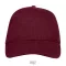Uniszex vastag 6 paneles pamut baseball sapka, SOL'S SO88100, Burgundy-U