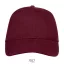 Uniszex vastag 6 paneles pamut baseball sapka, SOL'S SO88100, Burgundy-U