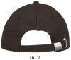 Uniszex vastag 6 paneles pamut baseball sapka, SOL'S SO88100, Chocolate/Beige-U