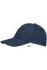 Uniszex vastag 6 paneles pamut baseball sapka, SOL'S SO88100, French Navy-U