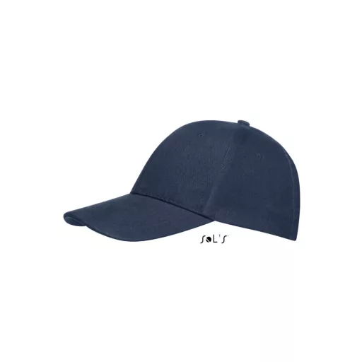 Uniszex vastag 6 paneles pamut baseball sapka, SOL'S SO88100, French Navy-U