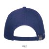 Uniszex vastag 6 paneles pamut baseball sapka, SOL'S SO88100, French Navy-U