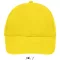 Uniszex vastag 6 paneles pamut baseball sapka, SOL'S SO88100, Gold-U