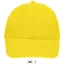 Uniszex vastag 6 paneles pamut baseball sapka, SOL'S SO88100, Gold-U
