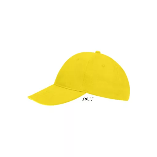Uniszex vastag 6 paneles pamut baseball sapka, SOL'S SO88100, Gold-U