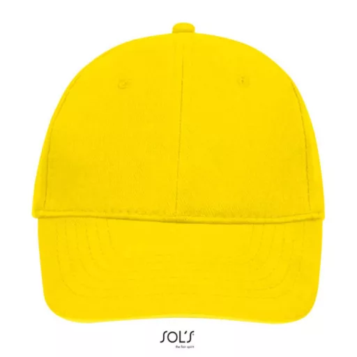 Uniszex vastag 6 paneles pamut baseball sapka, SOL'S SO88100, Gold-U