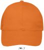Uniszex vastag 6 paneles pamut baseball sapka, SOL'S SO88100, Orange-U