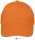 Uniszex vastag 6 paneles pamut baseball sapka, SOL'S SO88100, Orange-U