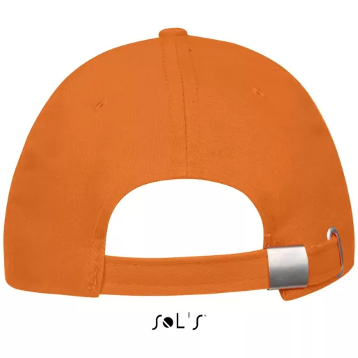 Uniszex vastag 6 paneles pamut baseball sapka, SOL'S SO88100, Orange-U