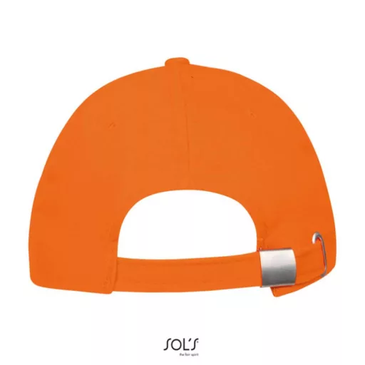 Uniszex vastag 6 paneles pamut baseball sapka, SOL'S SO88100, Orange-U