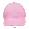 Uniszex vastag 6 paneles pamut baseball sapka, SOL'S SO88100, Pink/White-U