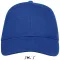 Uniszex vastag 6 paneles pamut baseball sapka, SOL'S SO88100, Royal Blue-U
