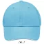 Uniszex vastag 6 paneles pamut baseball sapka, SOL'S SO88100, Turquoise/White-U