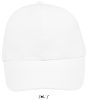 Uniszex vastag 6 paneles pamut baseball sapka, SOL'S SO88100, White-U