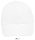 Uniszex vastag 6 paneles pamut baseball sapka, SOL'S SO88100, White-U