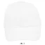 Uniszex vastag 6 paneles pamut baseball sapka, SOL'S SO88100, White-U
