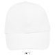 Uniszex vastag 6 paneles pamut baseball sapka, SOL'S SO88100, White-U