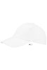 Uniszex vastag 6 paneles pamut baseball sapka, SOL'S SO88100, White-U