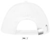 Uniszex vastag 6 paneles pamut baseball sapka, SOL'S SO88100, White-U