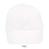 Uniszex vastag 6 paneles pamut baseball sapka, SOL'S SO88100, White-U