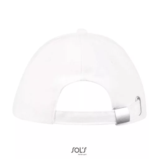 Uniszex vastag 6 paneles pamut baseball sapka, SOL'S SO88100, White-U