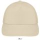Uniszex tépőzáras 5 paneles pamut baseball sapka, SOL'S SO88110, Beige/White-U