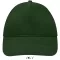 Uniszex tépőzáras 5 paneles pamut baseball sapka, SOL'S SO88110, Bottle Green-U