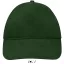 Uniszex tépőzáras 5 paneles pamut baseball sapka, SOL'S SO88110, Bottle Green-U