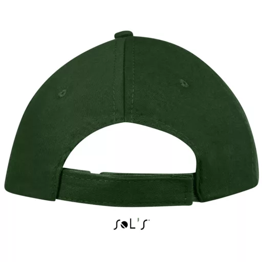 Uniszex tépőzáras 5 paneles pamut baseball sapka, SOL'S SO88110, Bottle Green-U