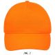 Uniszex tépőzáras 5 paneles pamut baseball sapka, SOL'S SO88110, Orange-U