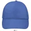 Uniszex tépőzáras 5 paneles pamut baseball sapka, SOL'S SO88110, Royal Blue-U