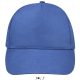 Uniszex tépőzáras 5 paneles pamut baseball sapka, SOL'S SO88110, Royal Blue-U
