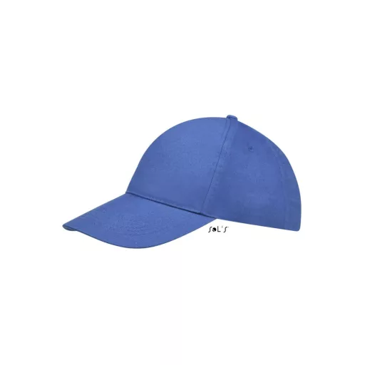 Uniszex tépőzáras 5 paneles pamut baseball sapka, SOL'S SO88110, Royal Blue-U
