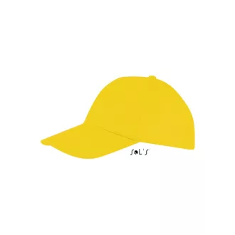  Uniszex 5 paneles tépőzáras pamut baseball sapka, SOL'S SO88119, Gold-U
