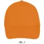 Uniszex 5 paneles tépőzáras pamut baseball sapka, SOL'S SO88119, Orange-U
