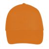 Uniszex 5 paneles tépőzáras pamut baseball sapka, SOL'S SO88119, Orange-U