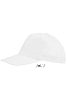 Uniszex 5 paneles tépőzáras pamut baseball sapka, SOL'S SO88119, White-U