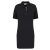 Designed To Work WK209 Női rövid ujjú hosszított piké póló, Black/Oxford Grey