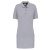 Designed To Work WK209 Női rövid ujjú hosszított piké póló, Oxford Grey/Navy