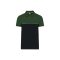 WK210 kétszinű, környezetbarát rövid ujjú galléros póló Designed To Work, Black/Forest Green-S
