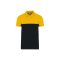 WK210 kétszinű, környezetbarát rövid ujjú galléros póló Designed To Work, Black/Yellow-4XL